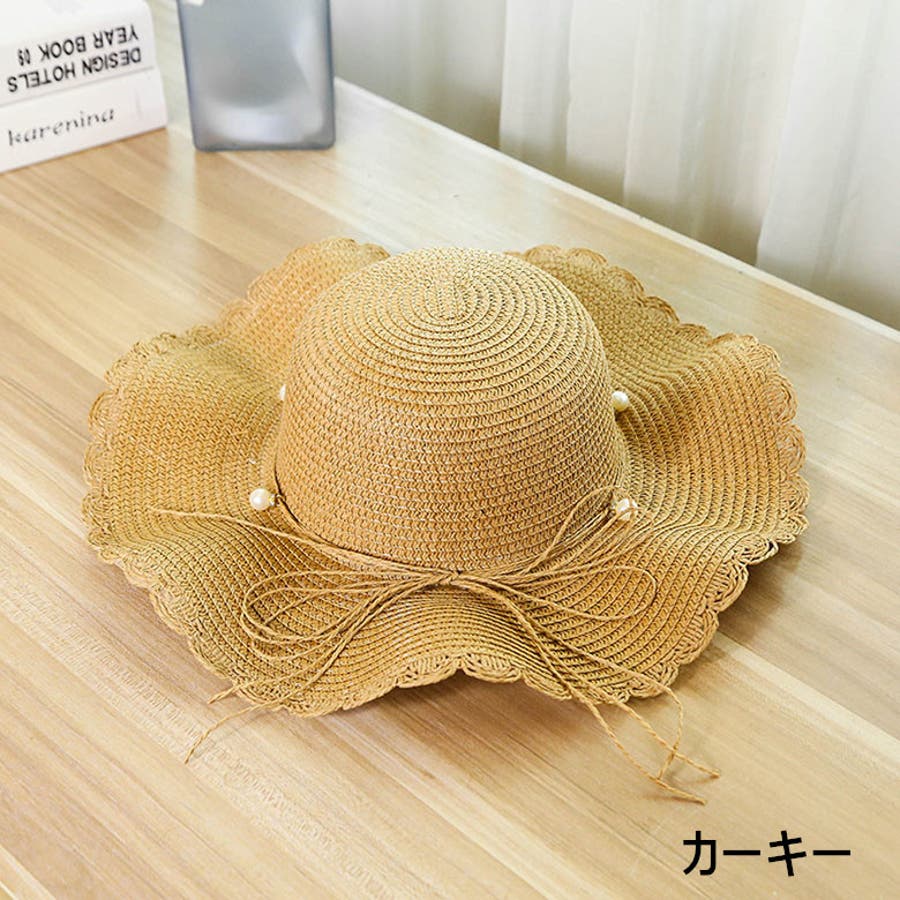 ストローハット レディース 麦わら帽子[品番：ELAE0000008