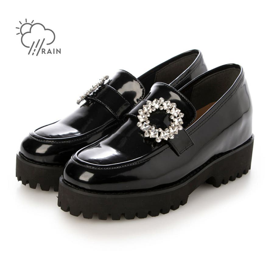 晴雨兼用・軽量】EVOL×shiho コラボ厚底ローファー[品番：EVOW0001246