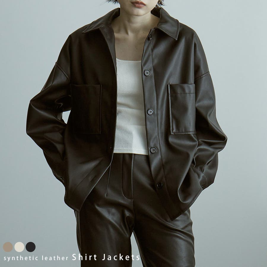 レザーシャツ ジャケット レディース 品番 Ft Fashion Letter ファッションレター のレディース ファッション通販 Shoplist ショップリスト