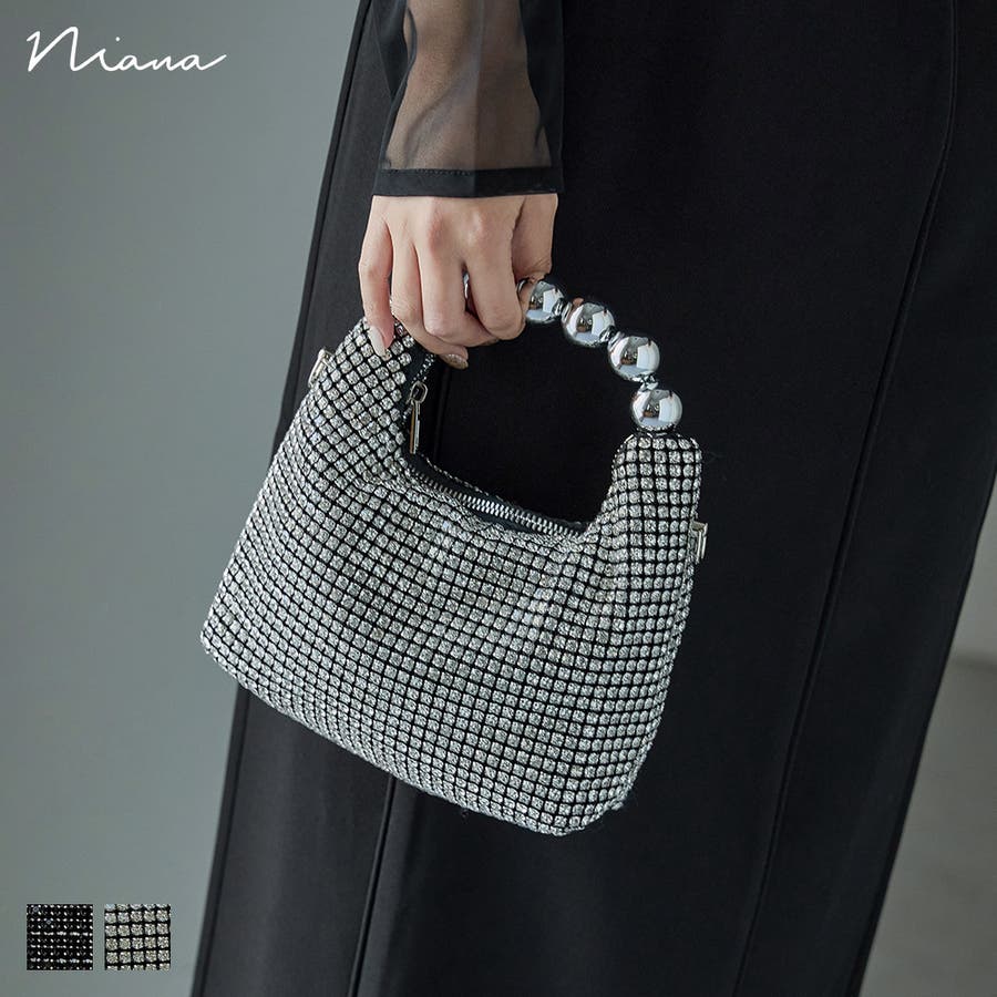 公式通販サイト - ファッション 通販 niana 2wayボールハンドルラインストーンバッグ[品番 ニアナ クラッチバッグ、パーティバッグ
