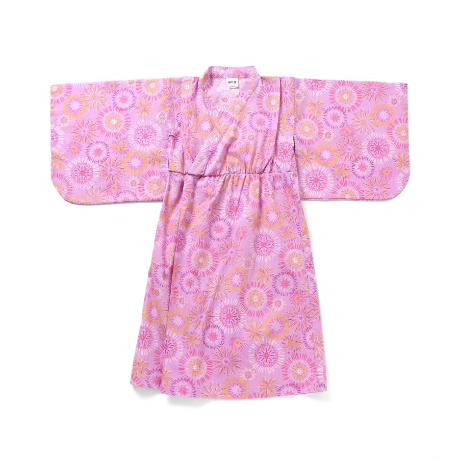 すっぽり着られる】花火＆水風船柄浴衣[品番：FOKK0015375
