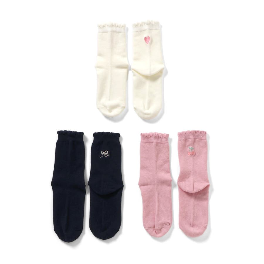 SAINT M×××××× ソックス 3つセット 3つセットワンポイント刺繍ソックス[品番：FOKK0023995]｜F.O.