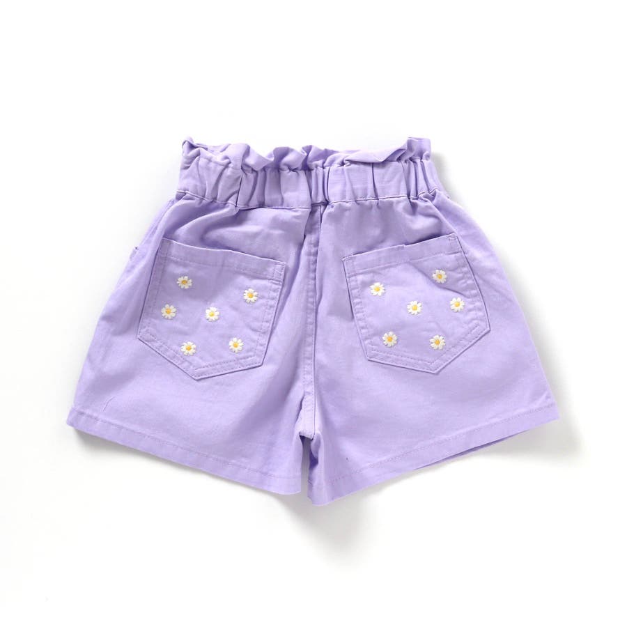 ハート刺繍ショートパンツ(130~160cm)(130cm ホワイト系