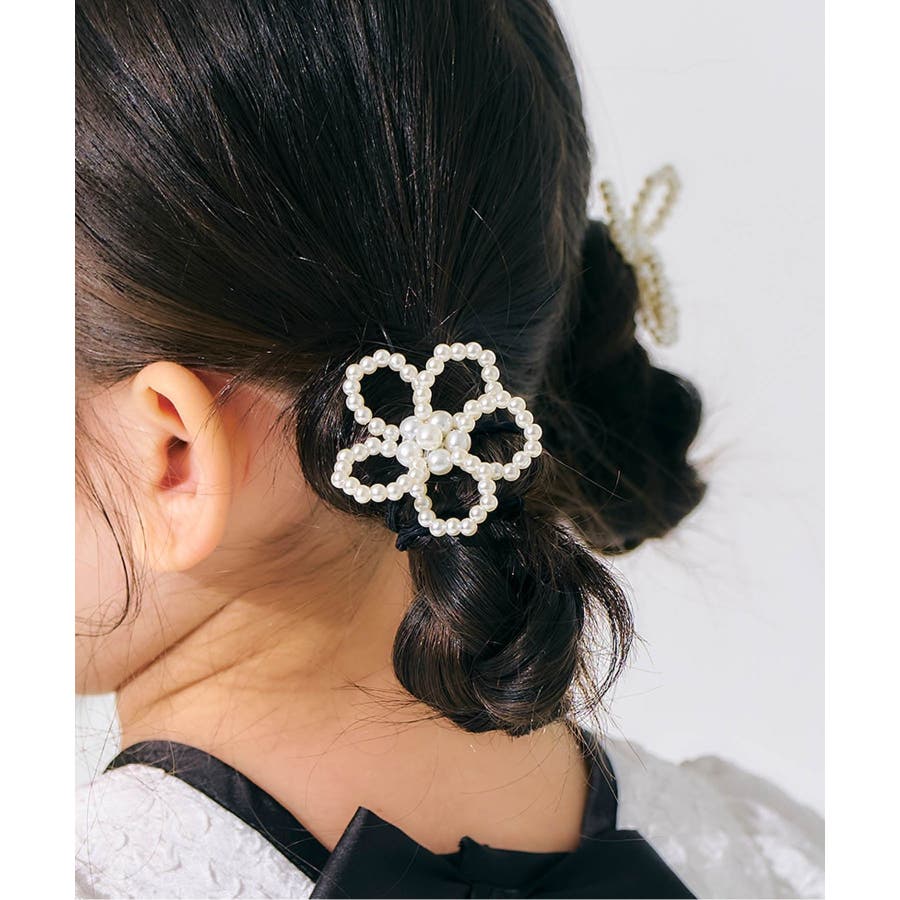 【レア・未使用】アンリークイール　フラワー　ヘアゴム　オミノ　ビーズ ビーズフラワーヘアゴムセット[品番：FOKK0022465]｜F.O.Online