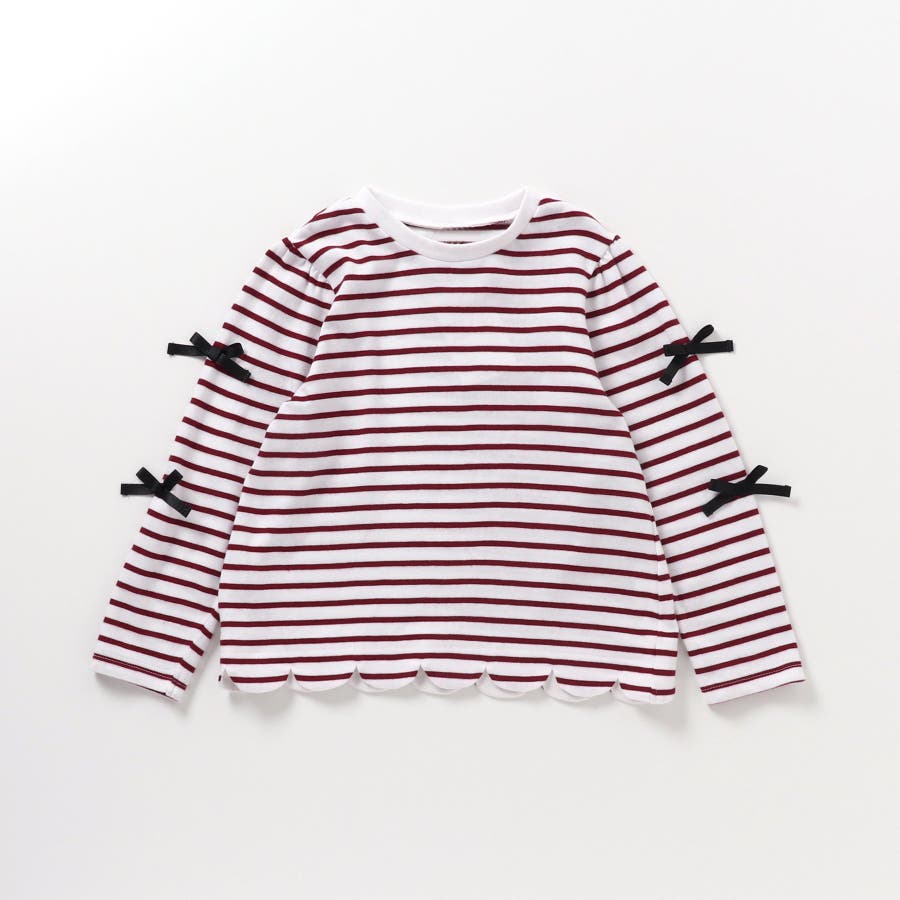 裾スカラップリボンカットソー【宅配便】 | Fit more