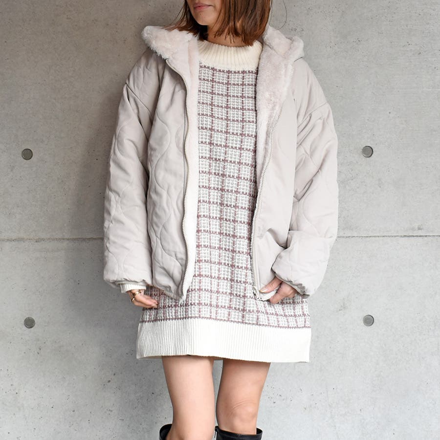 最終値下】CLANE リバーシブルファーブルゾン - メルカリ