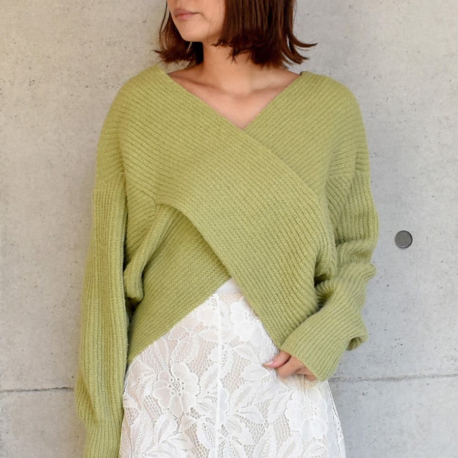 NOMAE（ノーマエ）の「ラメレイヤードカシュクールニット