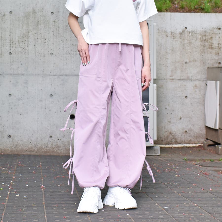 サイドリボンカーゴパンツ[品番：TRNW0001672]｜FUN（ファン）の