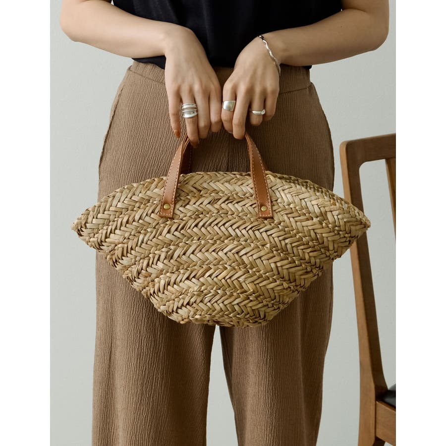 ZANCHETTI ラフィア カゴバッグ かごバッグ カゴバッグ 籠バッグ 柄 ブランド 2024 ラフィアバッグ