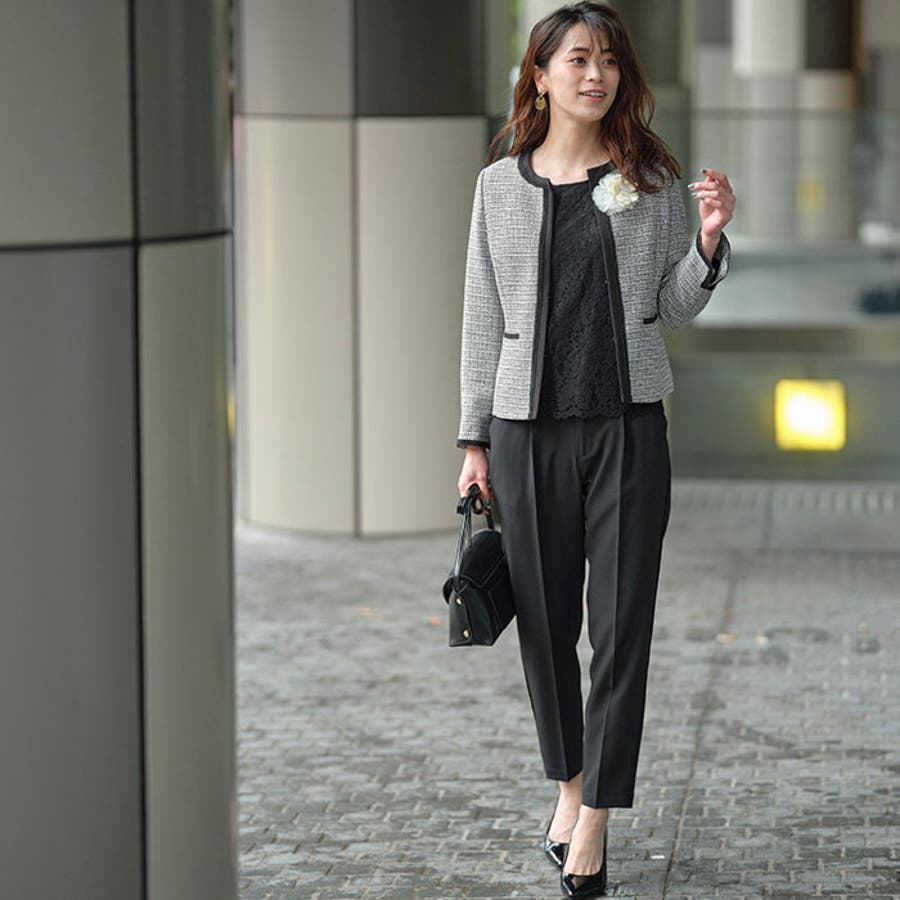 5点セット】2ジャケット5点セットスーツ＜テーパードパンツ＞[品番  