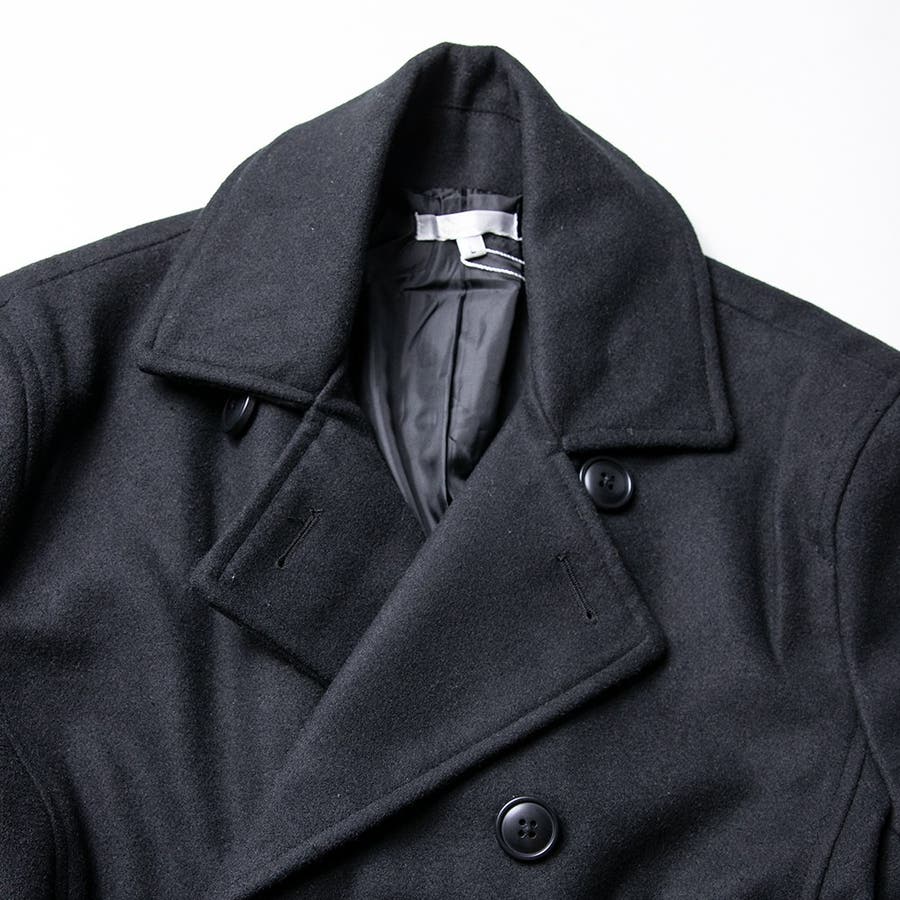 商品画像：MR.GENTLEMAN ウール ライダース Pコート メンズ 2