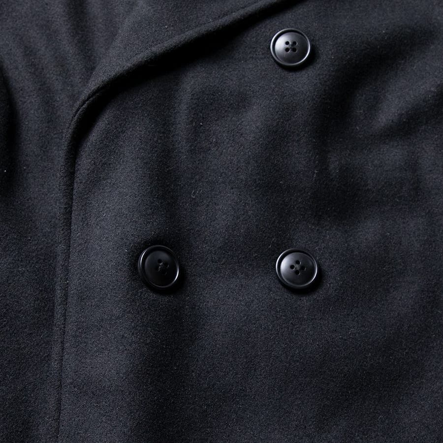 商品画像：MR.GENTLEMAN ウール ライダース Pコート メンズ 3