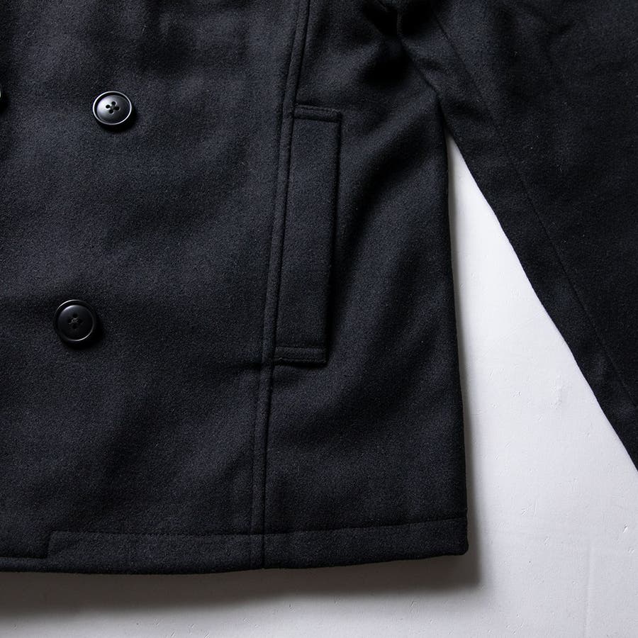 商品画像：MR.GENTLEMAN ウール ライダース Pコート メンズ 4