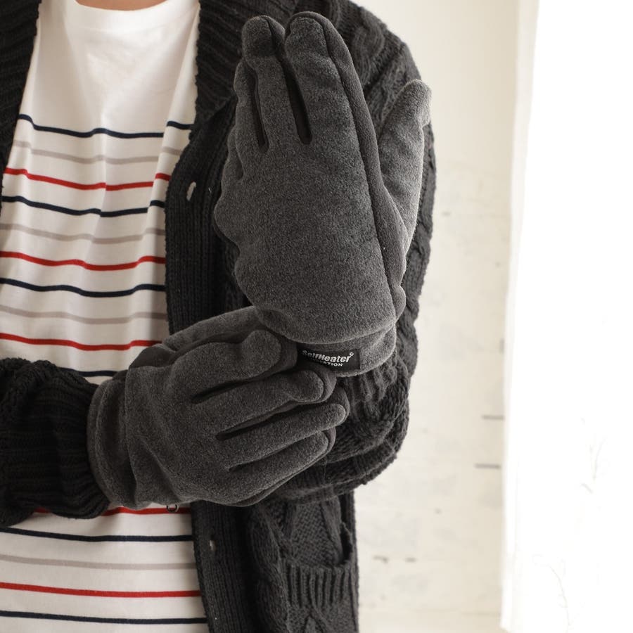 HUMAN MADE ネイビー手袋 フリース素材 L 手袋 メンズ 冬の定番フリース素材[品番：FKSE0000177]｜GlovesDEPO