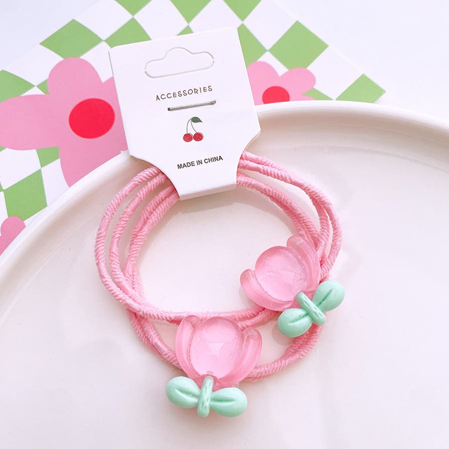 Handmade ポンポンヘアゴム kids jellyfish ミント Handmade ポンポンヘアゴム kids jellyfish ミント