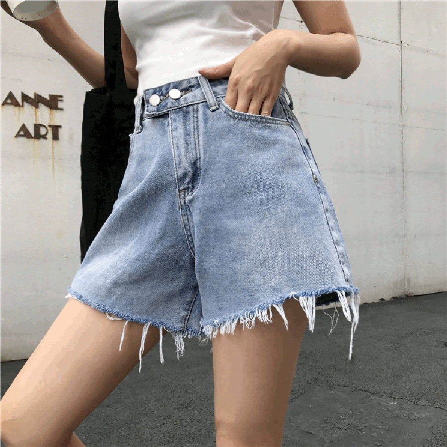 フリンジデニムショートパンツ 9078[品番：XB000009490]｜G&L