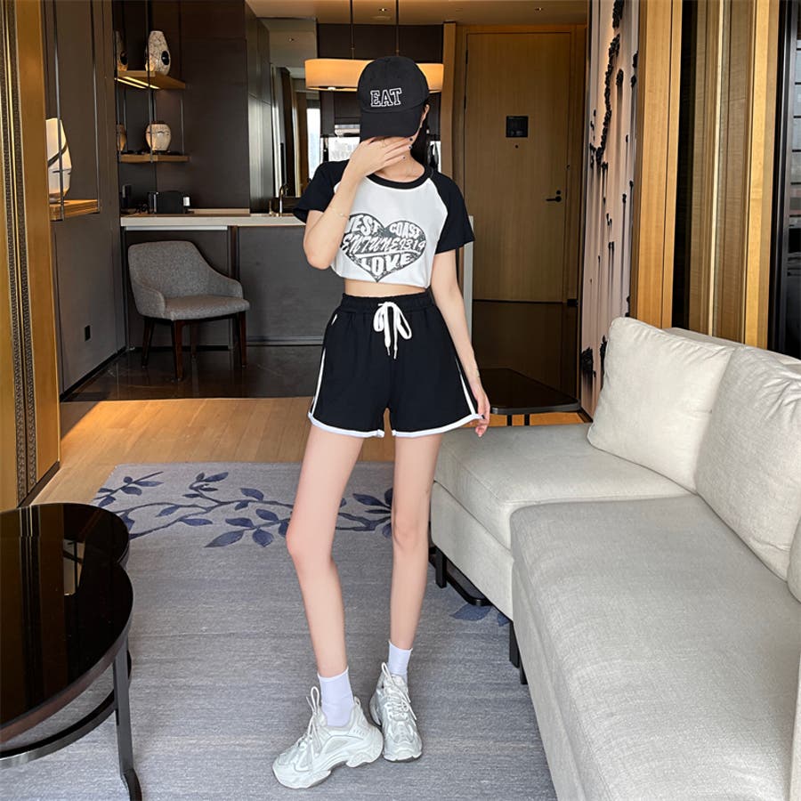バイカラーショートパンツ 9467