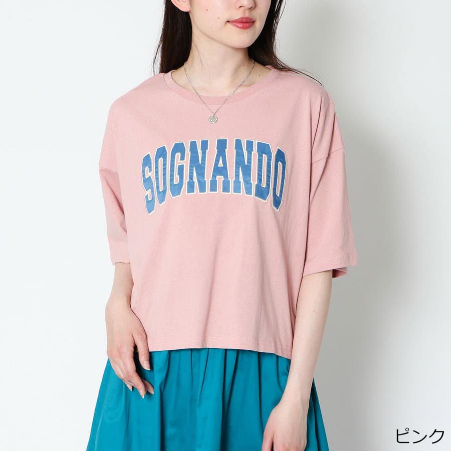 【ピンク】叩き付けロゴＴシャツ[品番：GORW0006860]｜GORGE