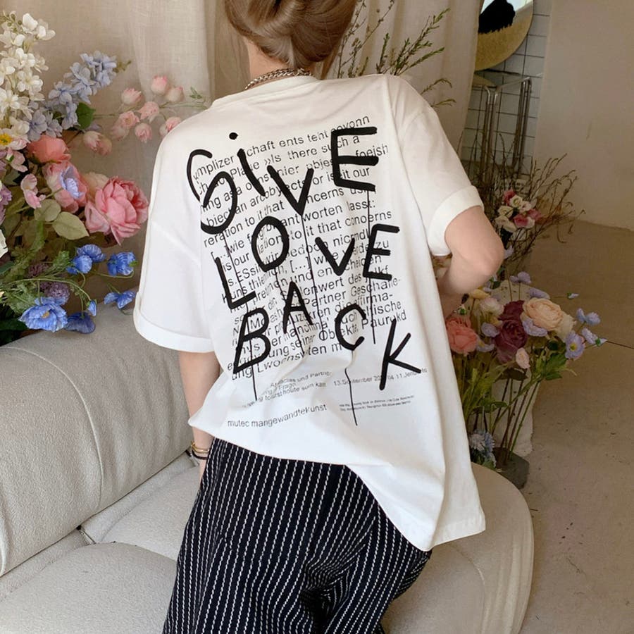 英字バックロゴプリントＴシャツ[品番：GORW0007046]｜GORGE