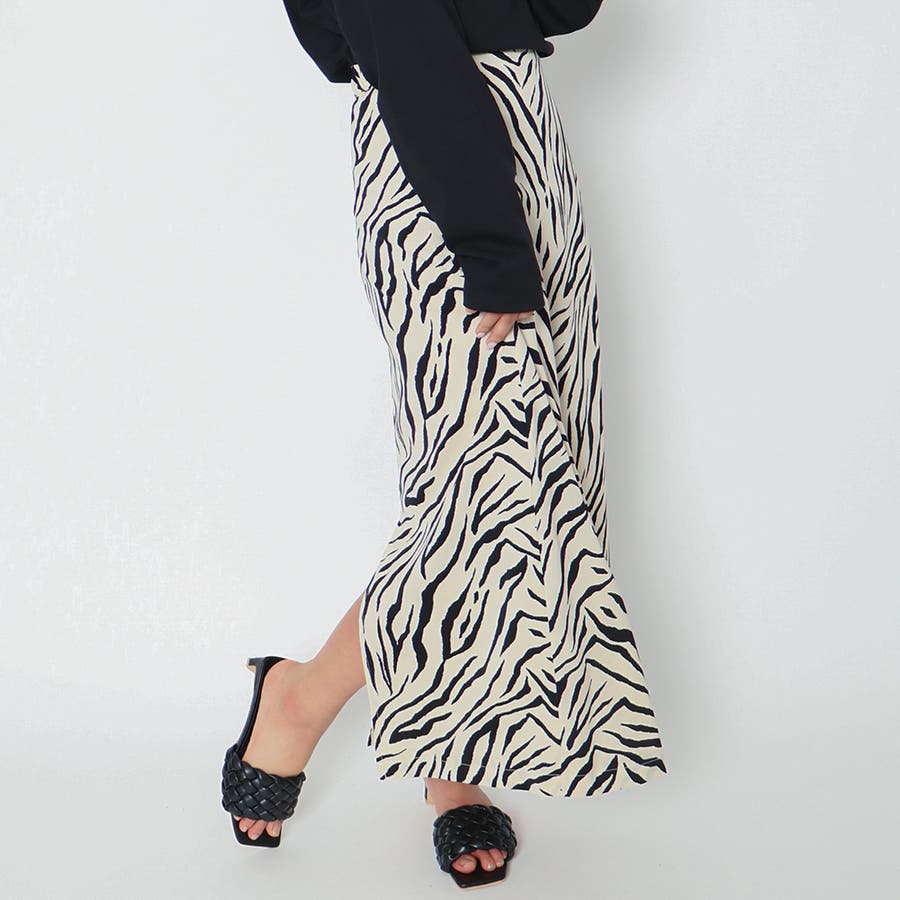 ゼブラ柄スリットスカート[品番：GORW0007164]｜GORGE （ゴージ）の