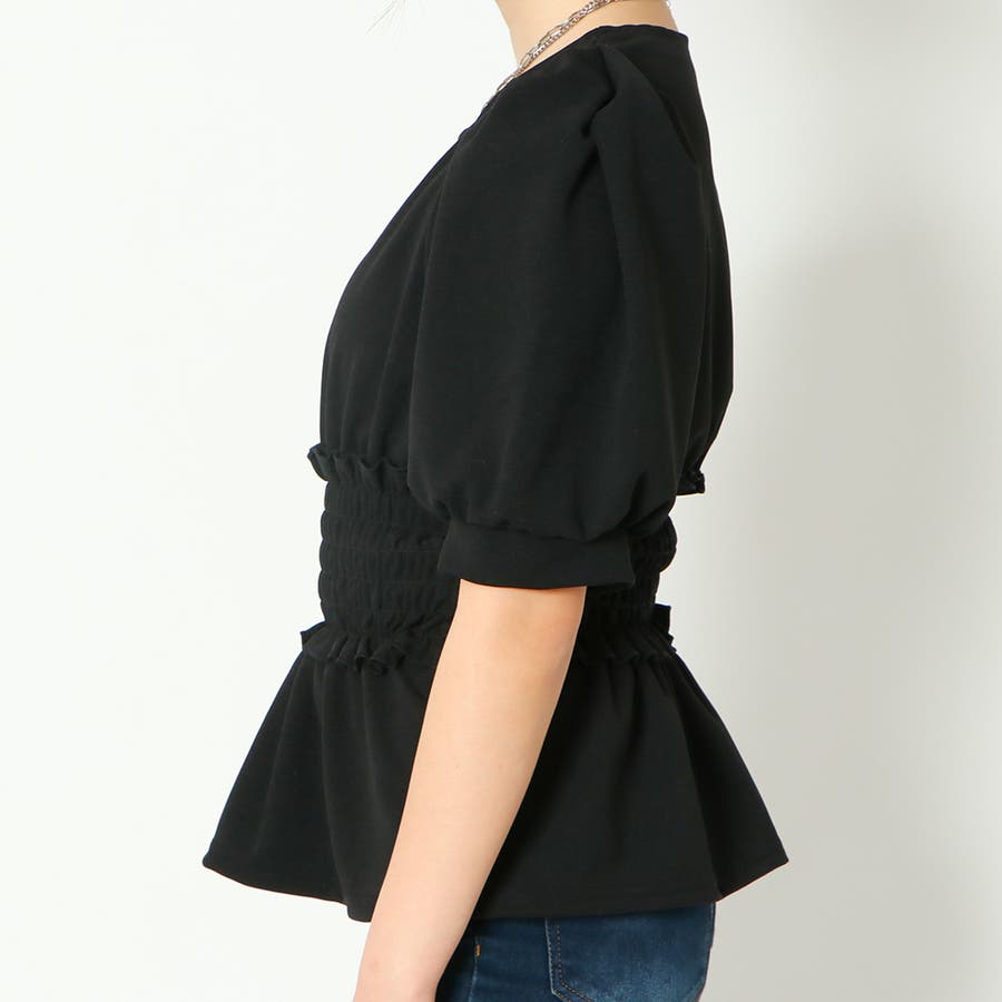 continuer de NICE CLAUP/シャーリングブラウス｜NICE CLAUP