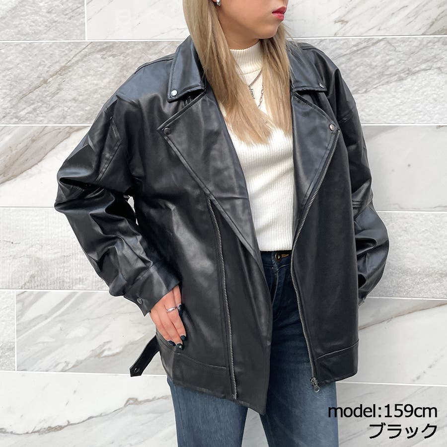 合皮ＢＩＧライダースジャケット[品番：GORW0008138]｜GORGE （ゴージ）のレディースファッション通販｜SHOPLIST（ショップリスト）