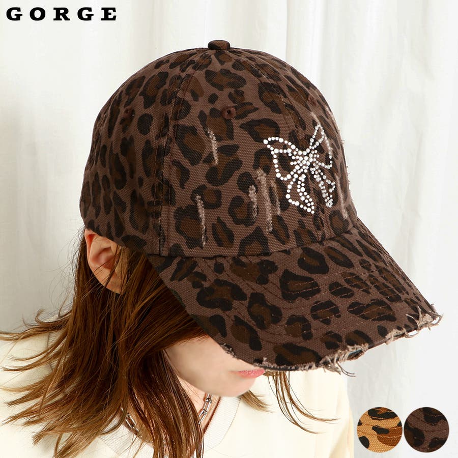 9090 girl Numbering Studs Cap ヒョウ柄 レオパード - メルカリ