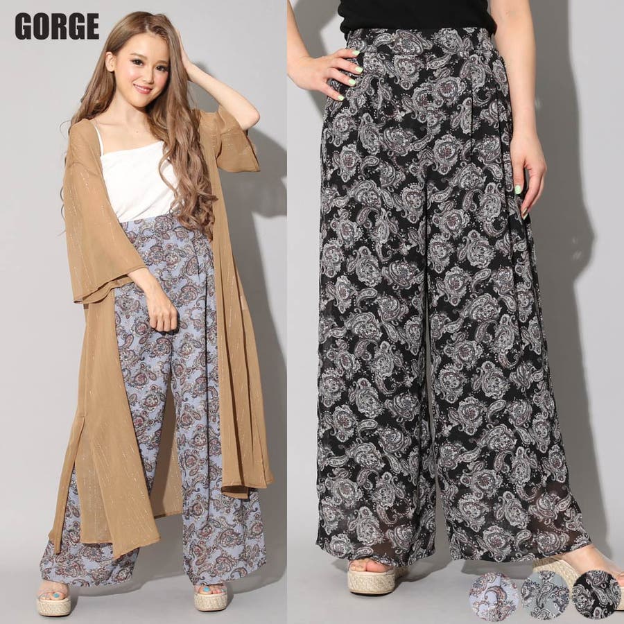 ペイズリーシフォンワイドパンツ 品番 Gorw Gorge ゴージ のレディースファッション通販 Shoplist ショップリスト