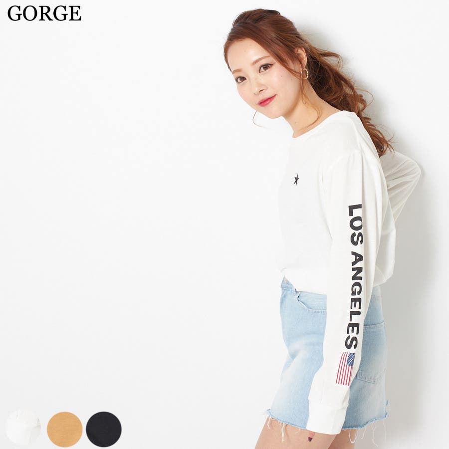 アメリカ国旗袖ロゴtシャツ 品番 Gorw Gorge ゴージ のレディースファッション通販 Shoplist ショップリスト アメリカ国旗袖ロゴtシャツ 品番 Gorw Gorge ゴージ のレディースファッション通販 Shoplist ショップリスト