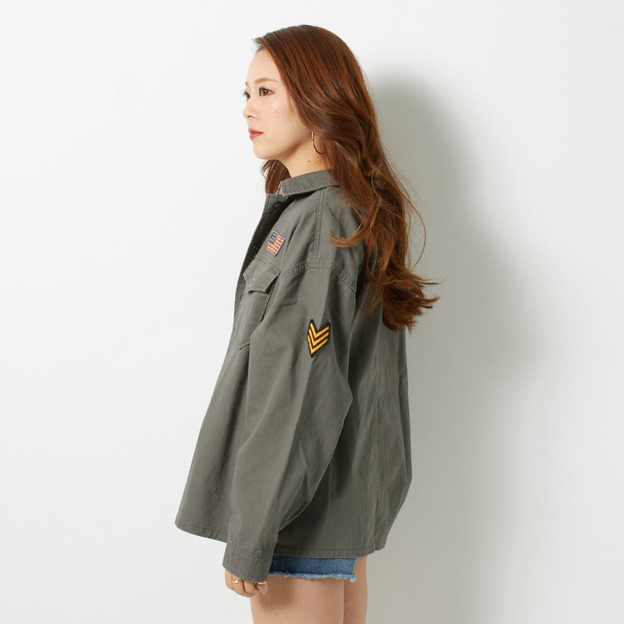 【新作入荷!!】  ミリタリーワッペン付きシャツⅡ[品番：GORW0003897]｜GORGE Lサイズ
