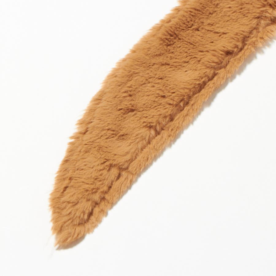 ブラウンファーベルト Ezick ベルト fur like belt フェイクファーベルト レディース