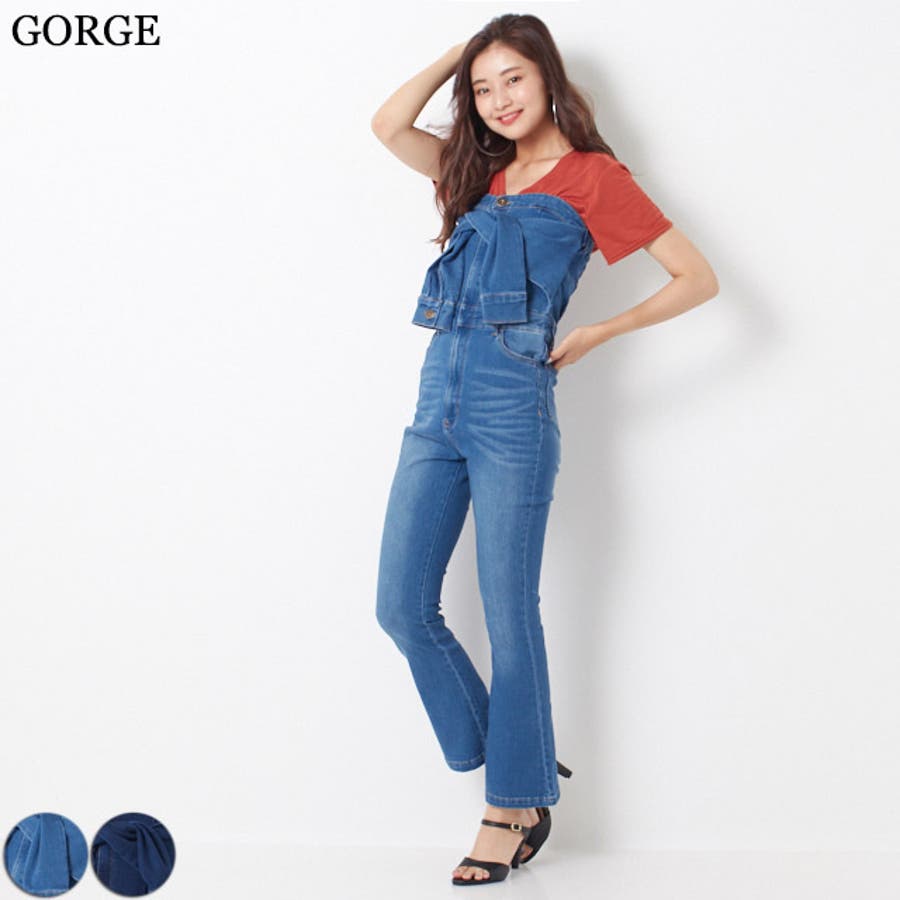 ビスチェデニムオールインワン[品番：GORW0003297]｜GORGE