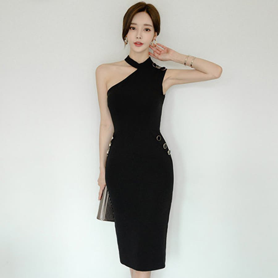 ハイネックのワンショル風タイトドレス キャバドレス Cabaretdress 品番 Gxaw Graxia グラシア のレディースファッション通販 Shoplist ショップリスト