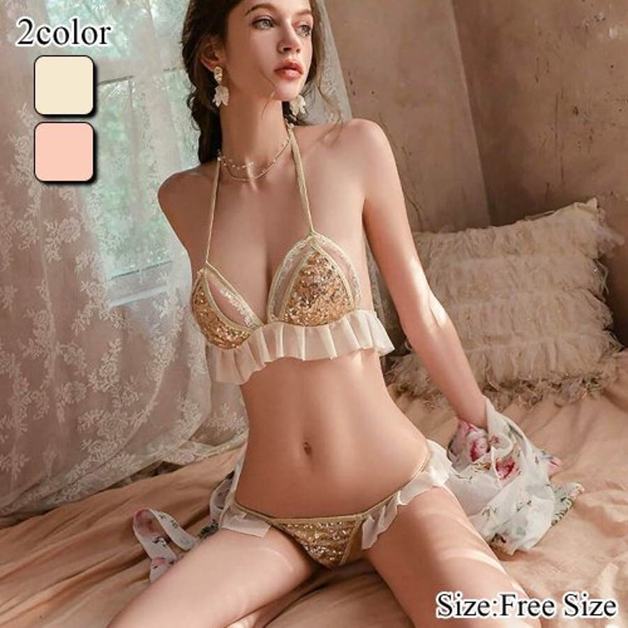 素人ナースのパンティー 煌びやかに乱れるガウン付きスパンコールブラ  ショーツセット[品番：GXAW0003289]｜GRAXIA（グラシア）のレディースファッション通販｜SHOPLIST（ショップリスト）