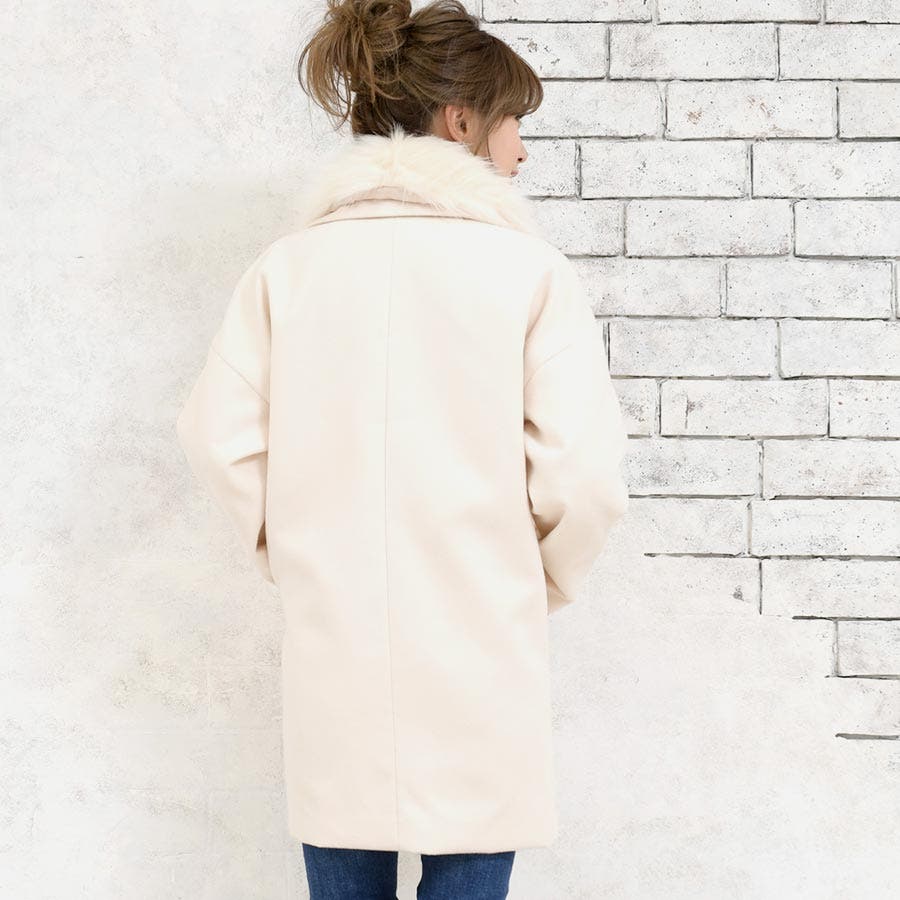 襟ファー付きコクーンコート 品番 Gw Growing Rich グローウィングリッチ のレディースファッション通販 Shoplist ショップリスト