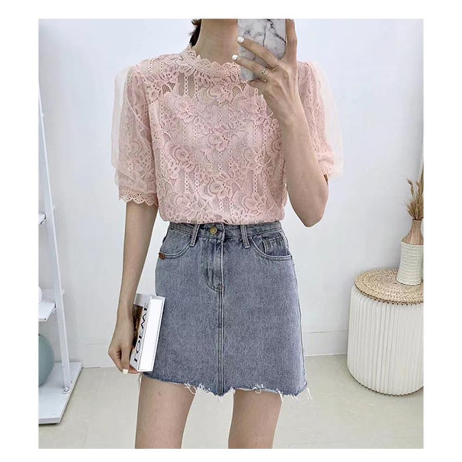 トップス カットソー レーストップス[品番：GW000003802