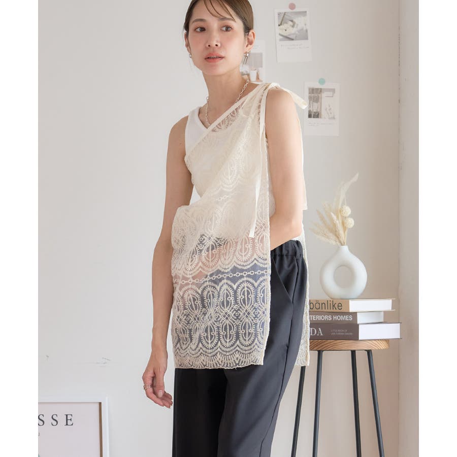 【公式】 刺繍オーガンジーラップスカート 巻きスカート タイトスカート スカート