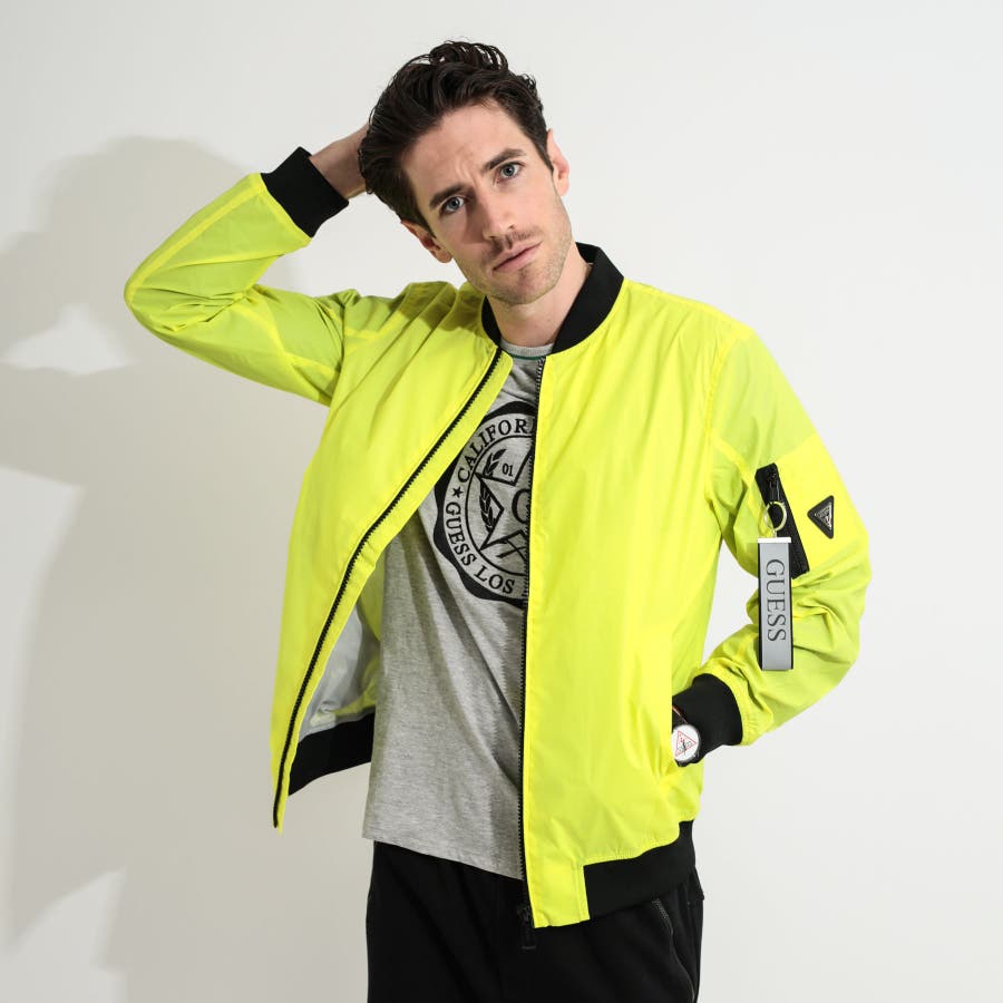 [GUESS] REFLECTIVE CITY BOMBER JACKET