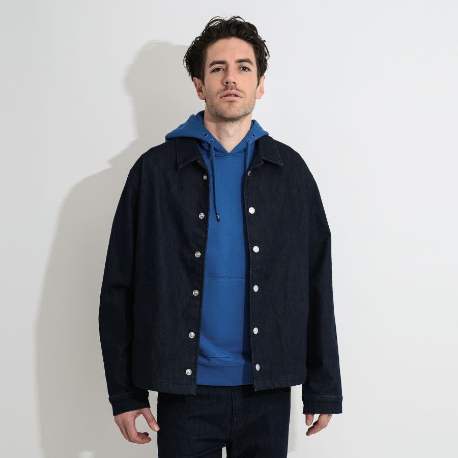 GUESS] STRETCH DENIM COACH JACKET[品番：GUEW0004471]｜GUESS【MEN 