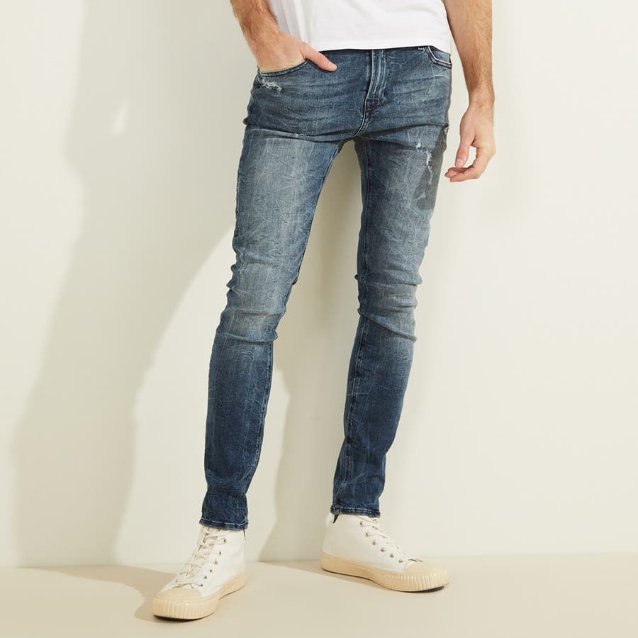 GUESS] Super Skinny Faded Denim Pant [品番：GUEW0005563]｜GUESS 