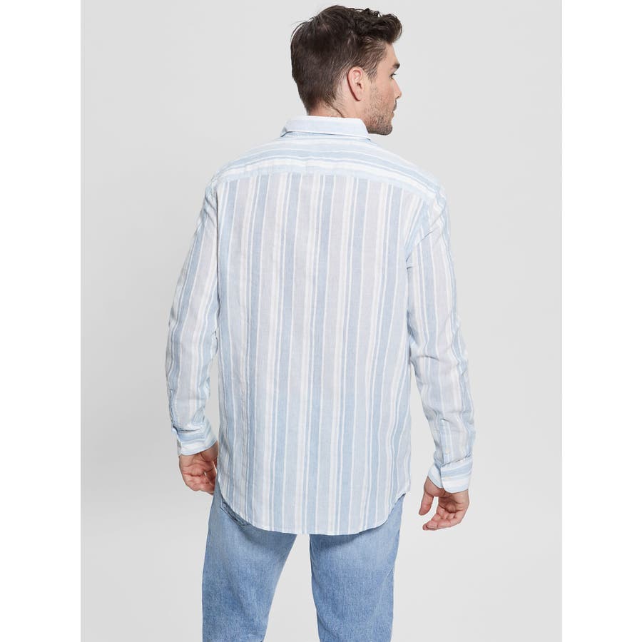 GUESS] Collins Striped Pocket Shirt[品番：GUEW0008309]｜GUESS【MEN