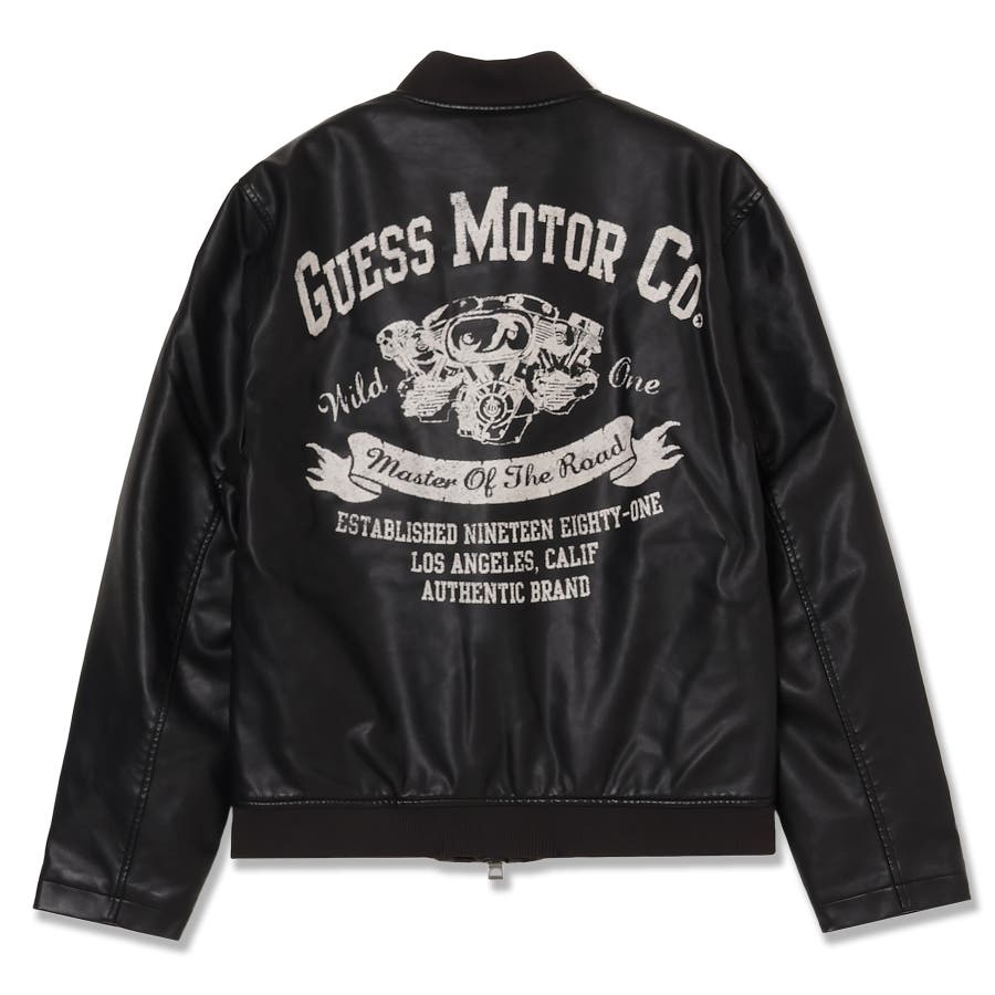 JBLK】[GUESS] Faux Leather Bomber[品番：GUEW0009007]｜GUESS【MEN