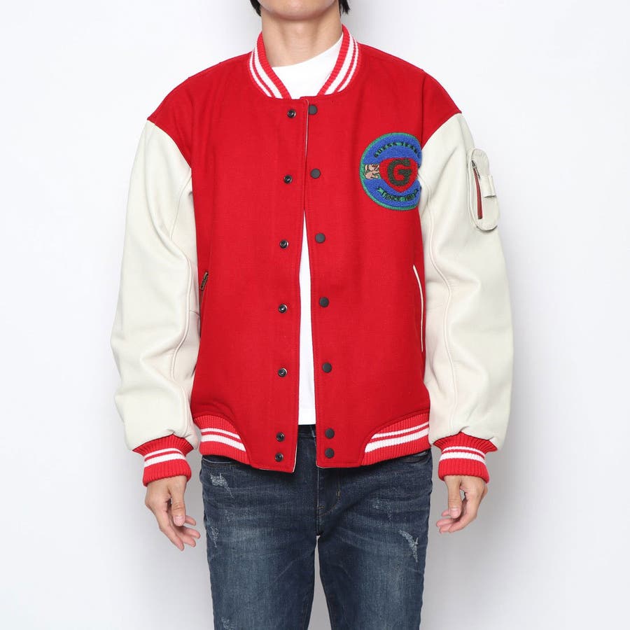 GUESS] LS GUESS 81 CLUB VARSITY JKT[品番：GUEW0003530]｜GUESS【MEN