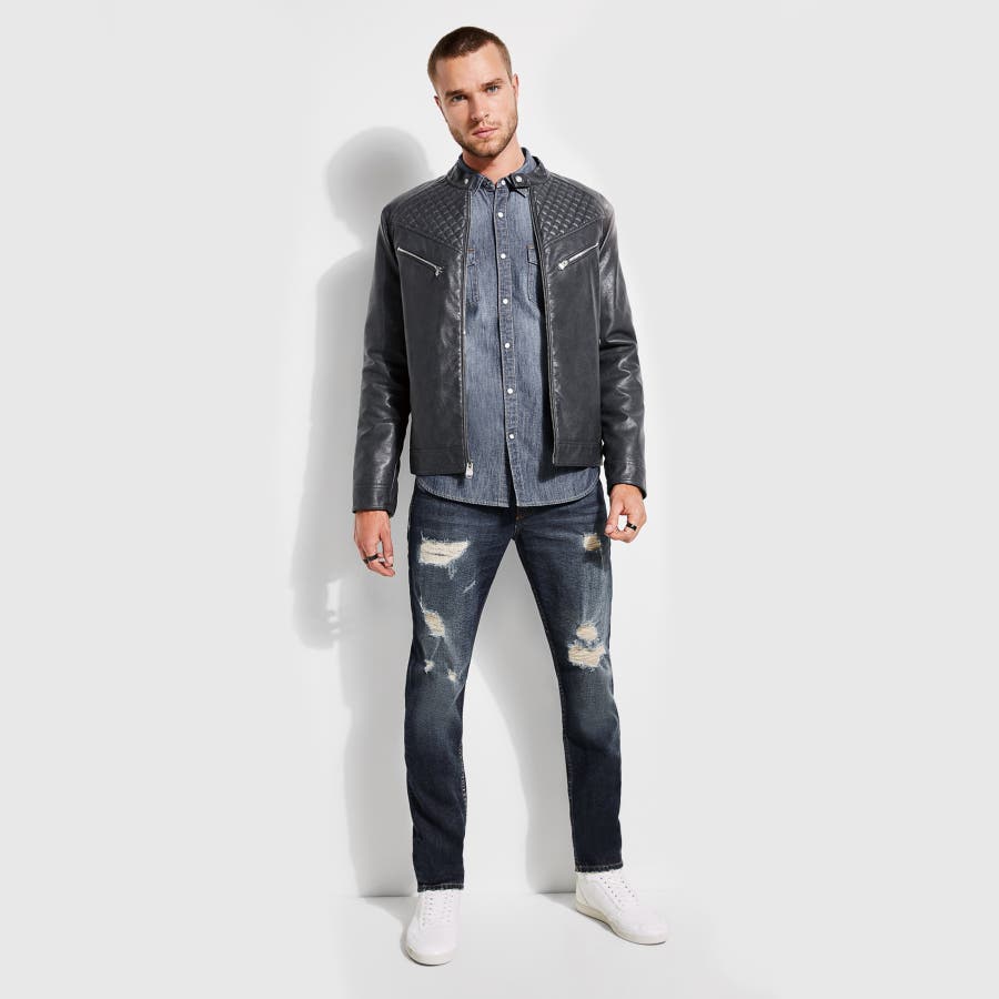 GUESS] JASPER QUILTED RACER JACKET[品番：GUEW0002553]｜GUESS