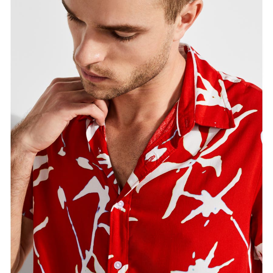 GUESS] ROGAN ORCHID-PRINT SHIRT[品番：GUEW0003676]｜GUESS【MEN