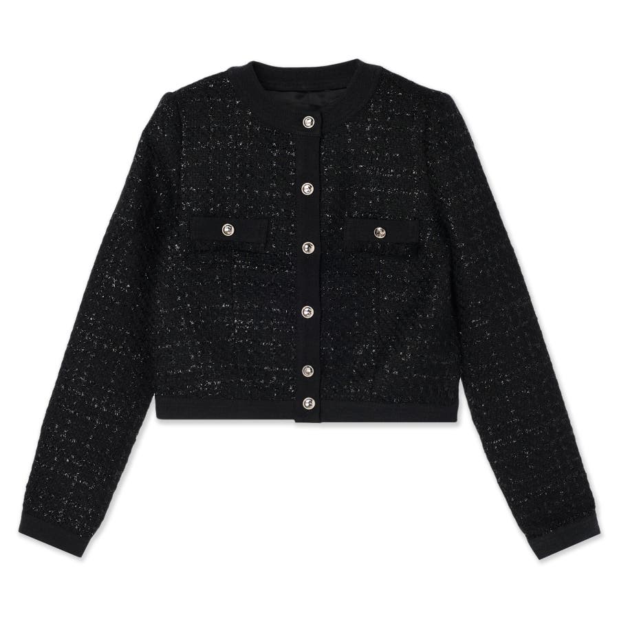 GUESS] Clarissa Metallic Tweed Jacket[品番：GUEW0008928]｜GUESS