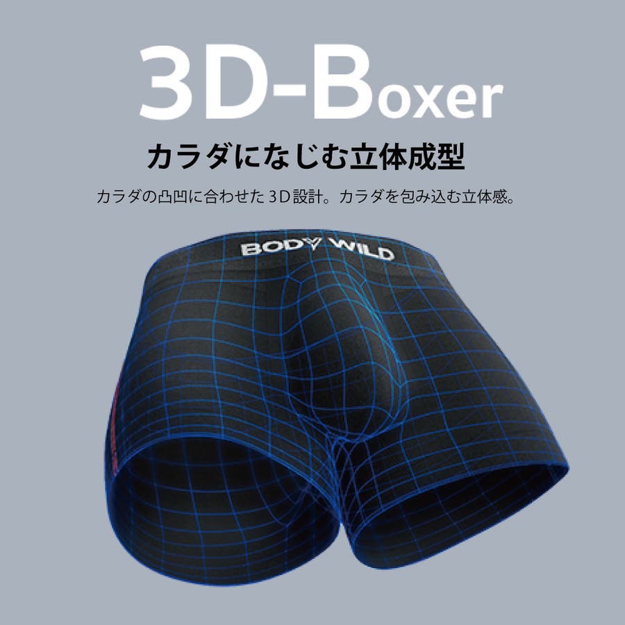 GUNZE BODY WILD ボクサーブリーフ 3D BOXER 立体成型[品番