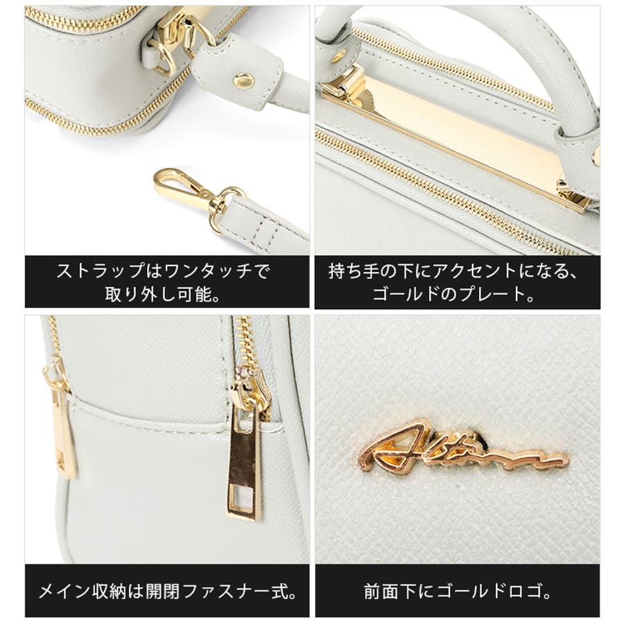 上品に持てる、コロンとフォルムが可愛い。ミニボストンバッグ