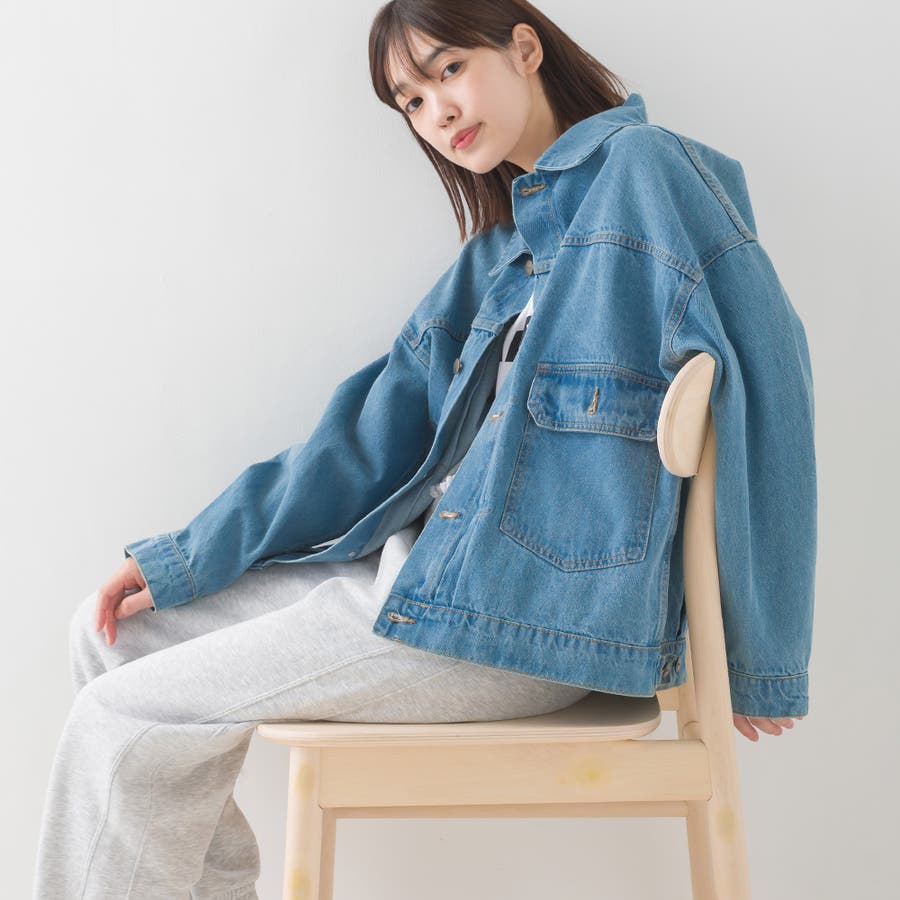 【人気商品！】 OMNES】ユニセックス デニムジャケット[品番 ビッグシルエット Mサイズ