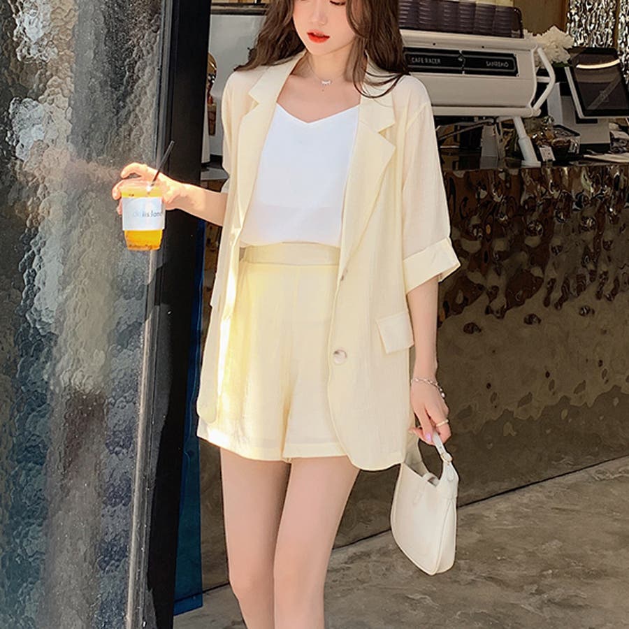 国内正規総代理店アイテム ニーマンバイ 3点セット ジャケット セットアップ キャミ ショートパンツ テーラード セット ロング 長袖 ボレロ はおり Dprd Jatimprov Go Id